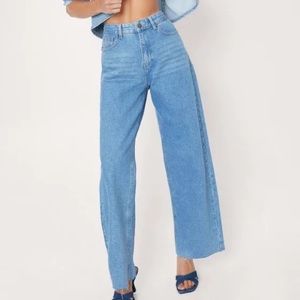 Petite Organic Wide Leg Slouchy Jeans